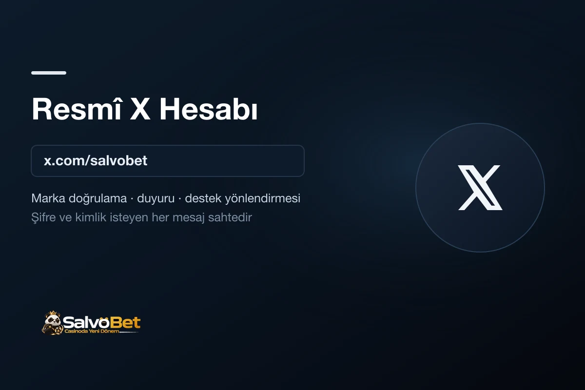 Salvobet Twitter (X) Resmî Hesabı Nasıl Doğrulanır?