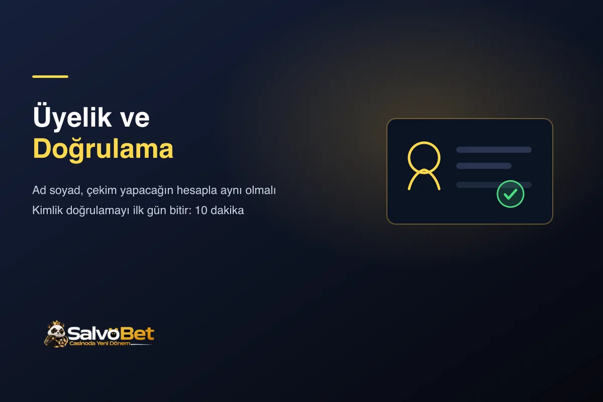 Salvobet Üyelik: Hesap Açma, Doğrulama ve İlk Yatırım